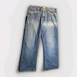 Decoded Mens Straight Leg Blue Jeans Medium Wash 100% Cotton 36x32